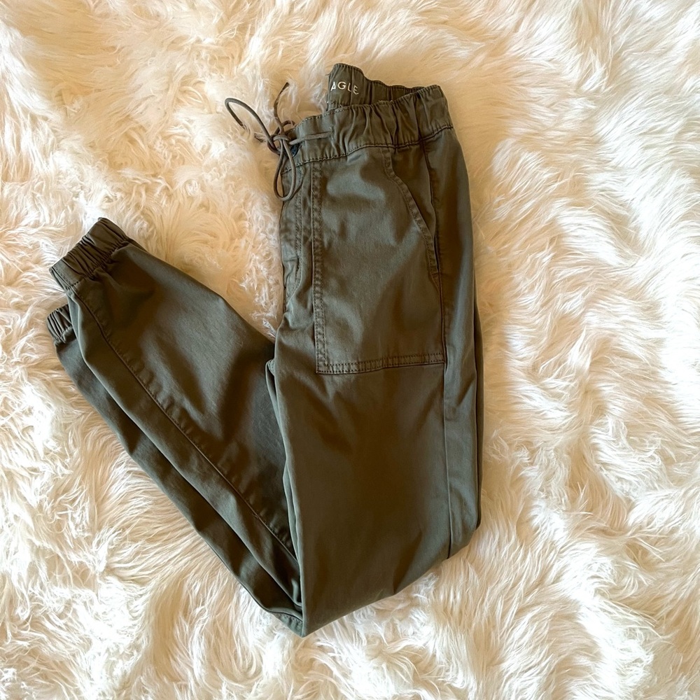 American Eagle Outfitters Olive Green Jogger Jeans